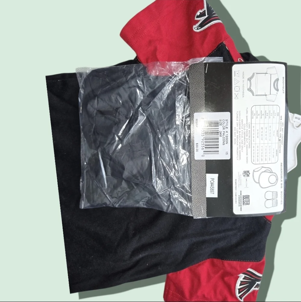 NFL Team Atlanta Falcons Baby Bodysuit Set -24M